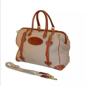 Brooks Brothers Canvas and Leather Weekender